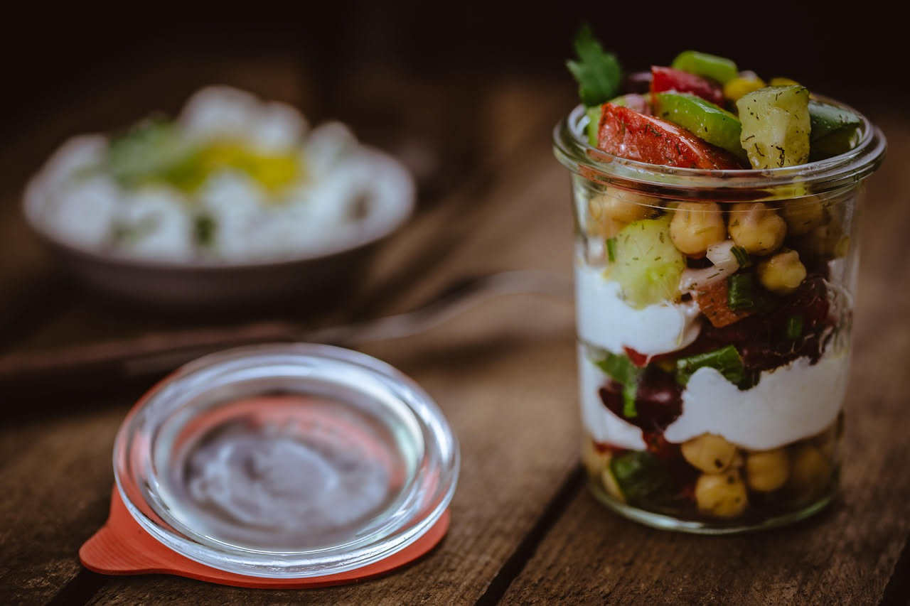 Insalata di verdure conservata