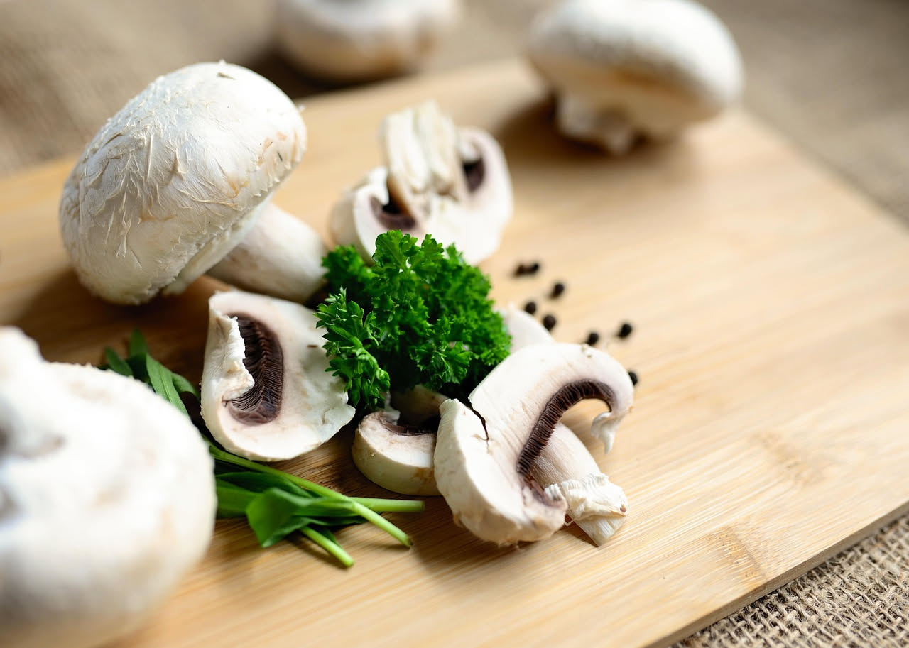 Tagliatelle ai funghi bianchi