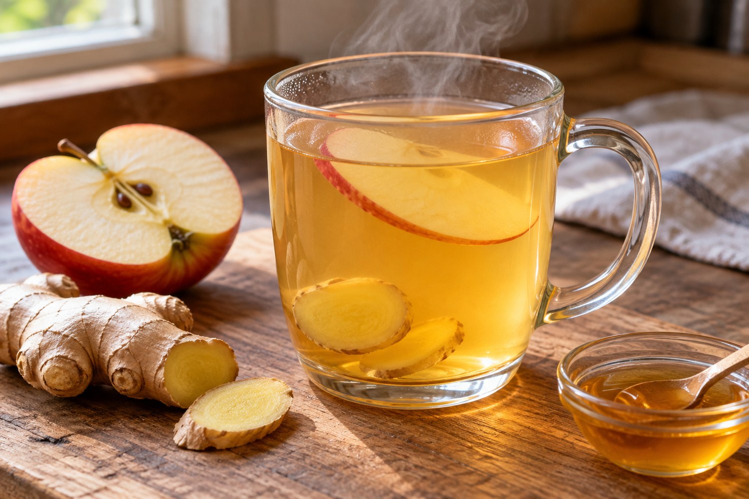 Bevanda calda alle mele e zenzero: come prepararla con 4 ingredienti