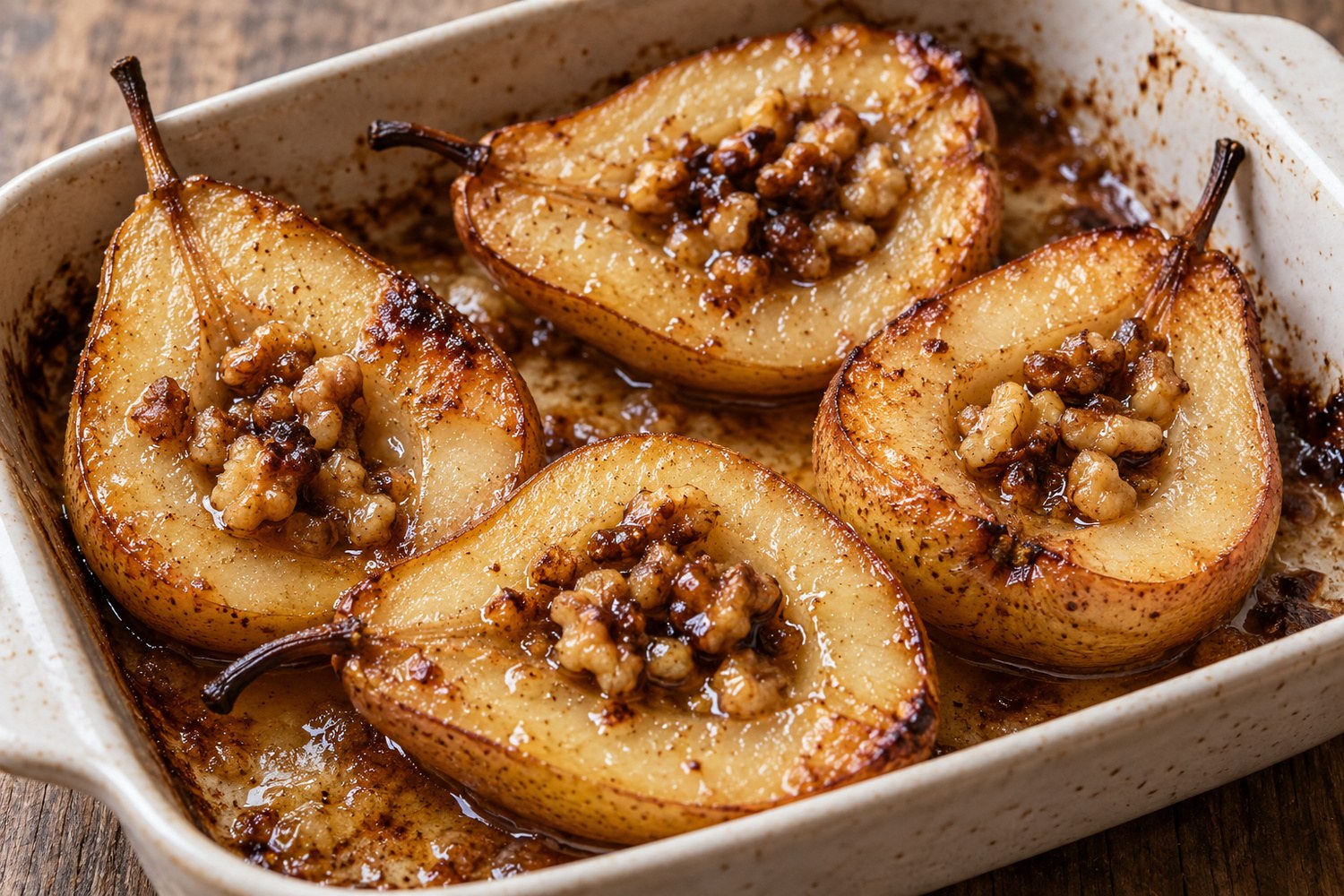 Pere al forno con miele e noci: il dolce autunnale con 5 ingredienti
