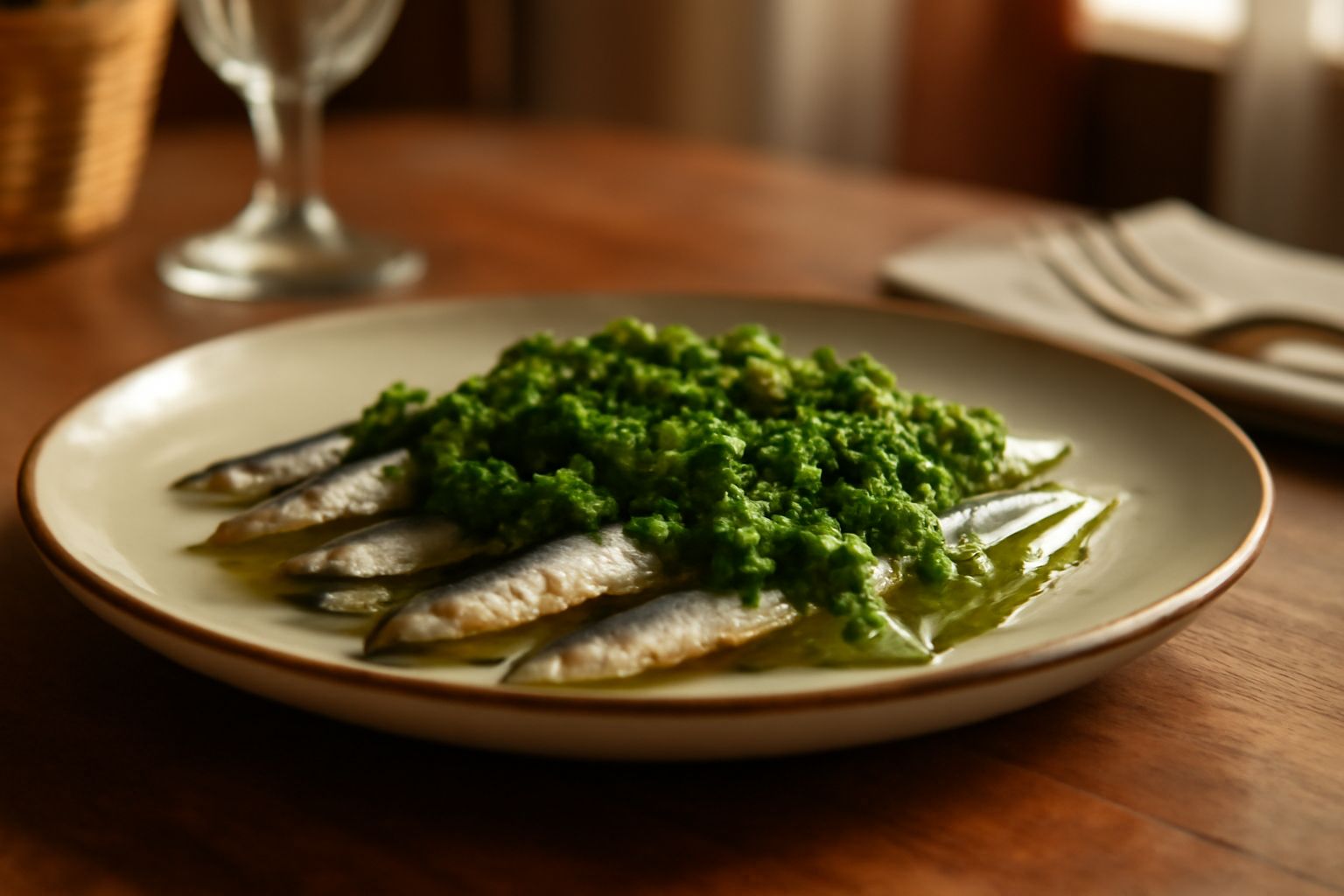 Acciughe al verde: umami deciso e verdure fresche che nutrono senza appesantire