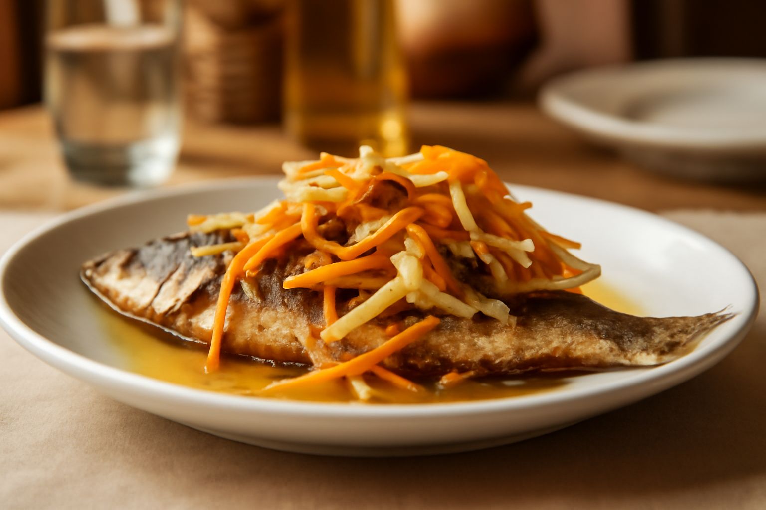 Agone in carpione: pesce delicato e acidulato che rinfresca il palato e nutre leggerezza