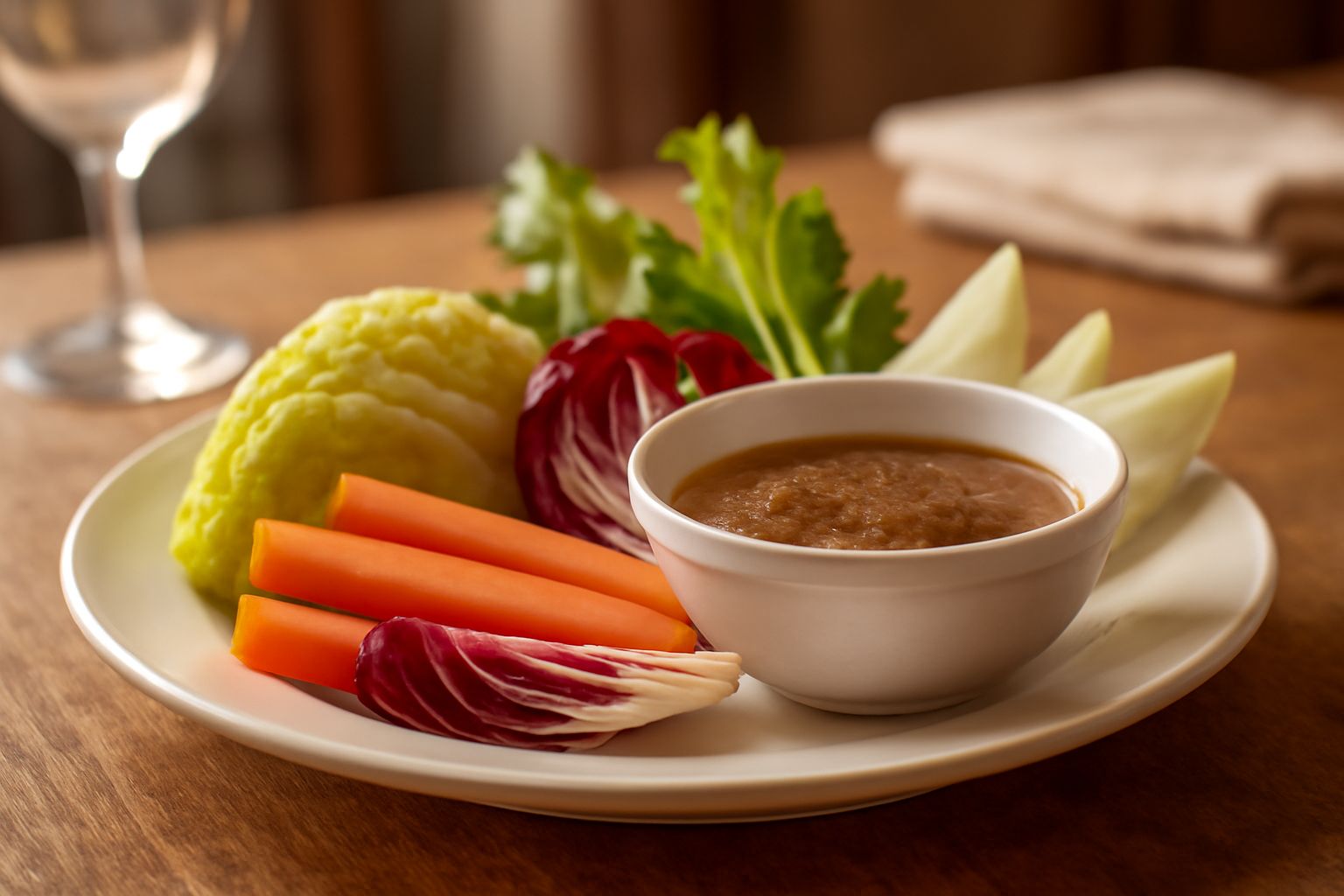 Bagna Cauda: verdure intinte in salsa calda che nutre senza appesantire