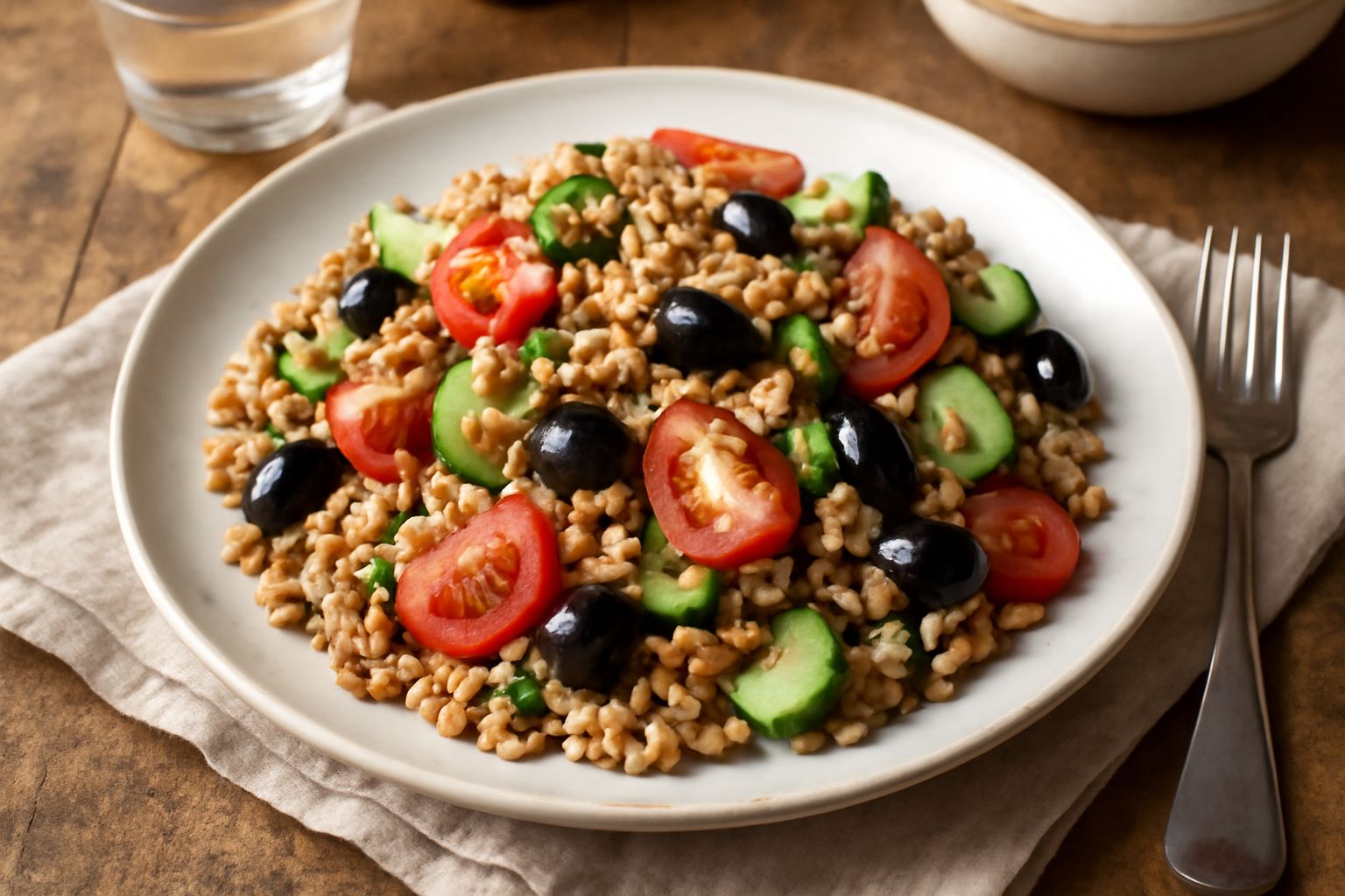 Farro freddo, l'insalata che sazia senza pesare