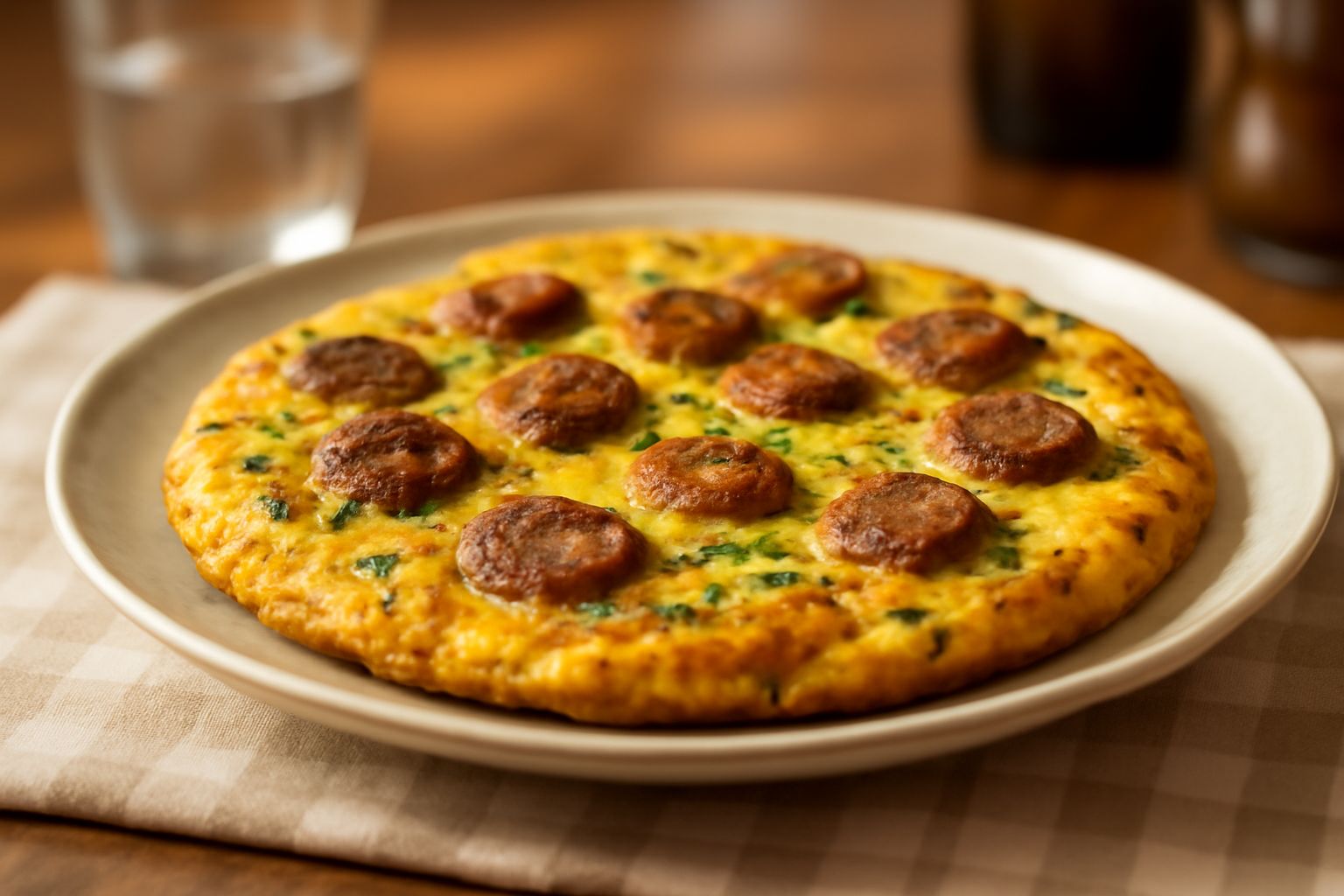 Frittata di luganega: uova e carne speziata che nutrono senza appesantire