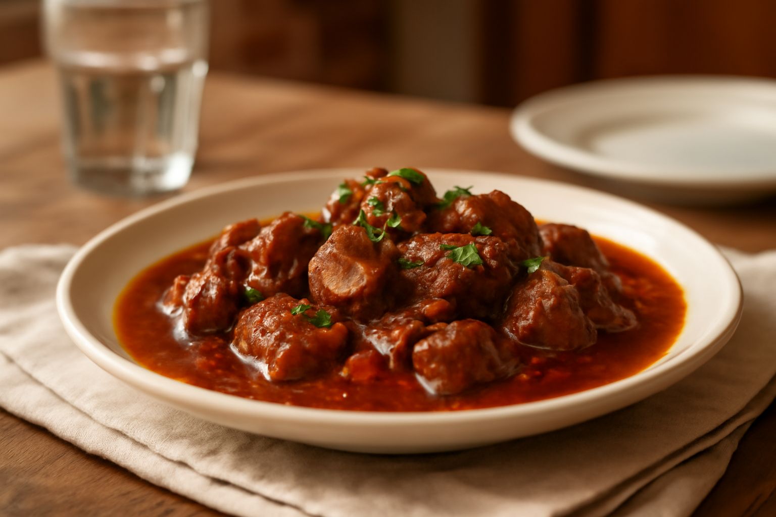 Gulasch: stufato di manzo speziato che nutre con ferro e calore