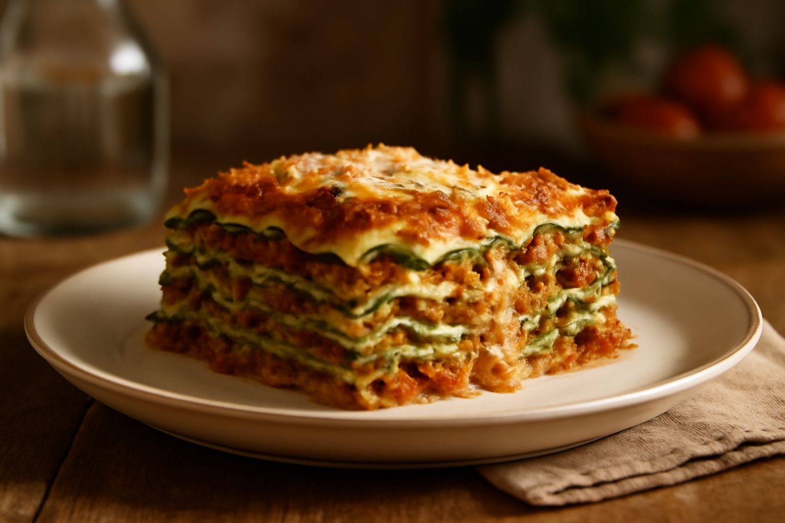 Lasagne verdi: pasta ripiena di verdure che nutre e rinfresca il corpo