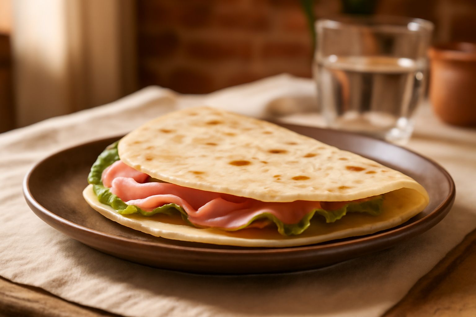 Piadina semplice: sfoglia croccante e morbida che nutre senza appesantire