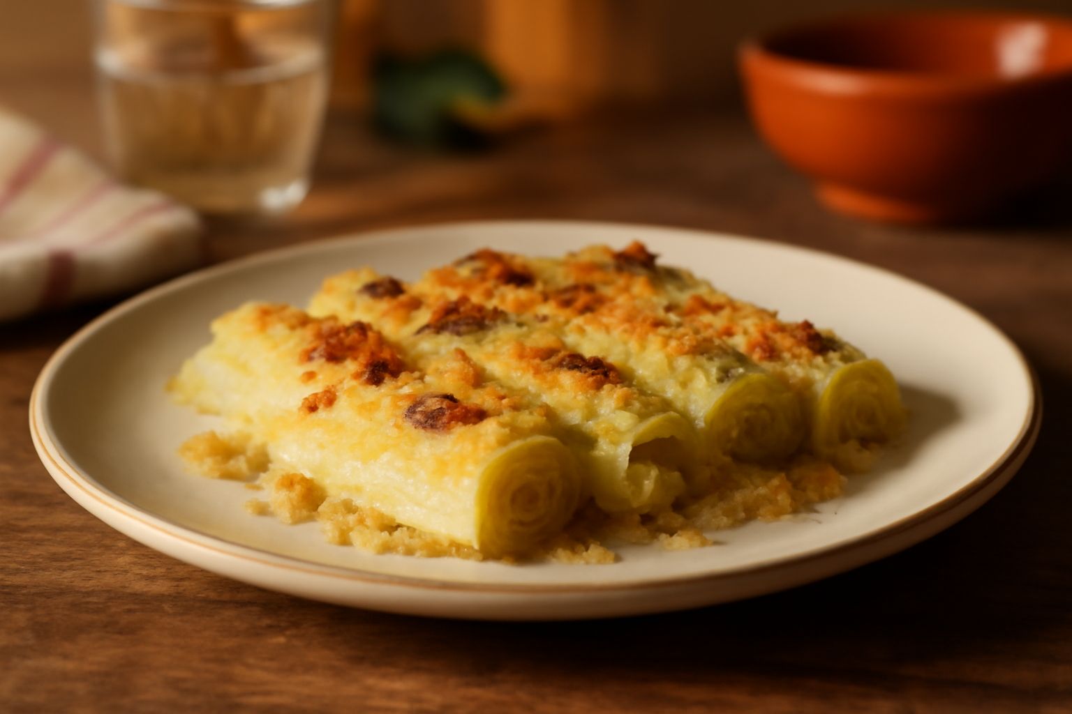 Porri gratinati: dolcezza caramellata e croccantezza che nutrono senza appesantire