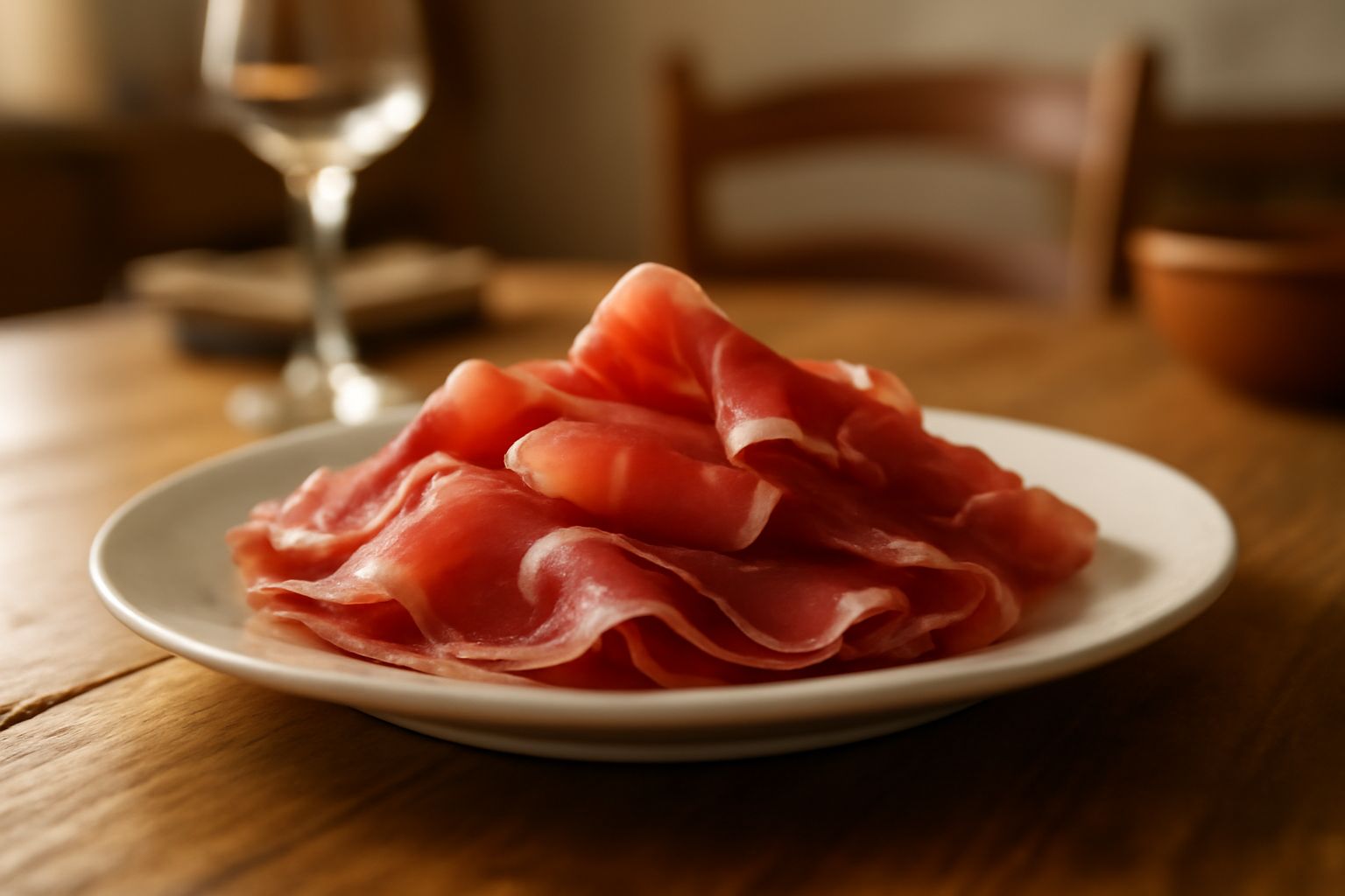 Prosciutto crudo: delicato e salato, nutre senza appesantire il palato